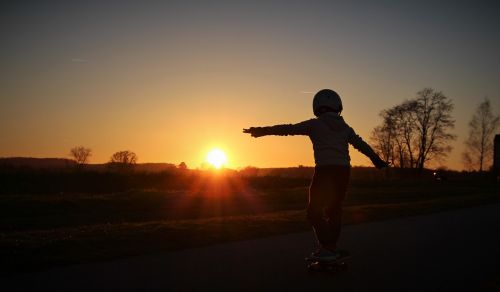 Skateboard, Skate, Saulėlydis, Sportas, Jaunimas