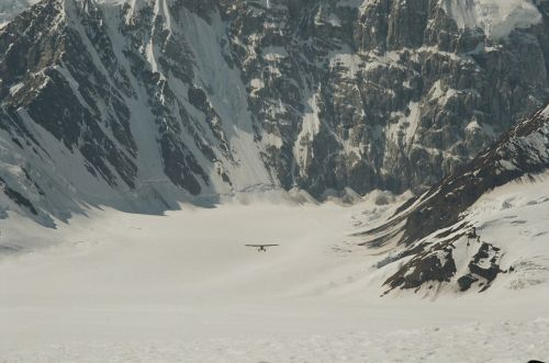 Slidinėjimo Lėktuvas, Krūmo Pilotas, Alaska, Denali Nacionalinis Parkas, Lėktuvas, Kraštovaizdis, Skraidantis