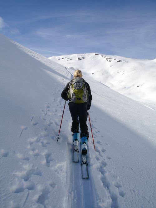 Slidinėjimas Atokioje Pakrantėje, Slidinėjimo Turizmas, Slidinėjimas, Skitouren Goers, Lauke, Žiemos Sportas, Sportas, Slidinėjimas, Val Dultimo, South Tyrol, Alpių, Peilstein