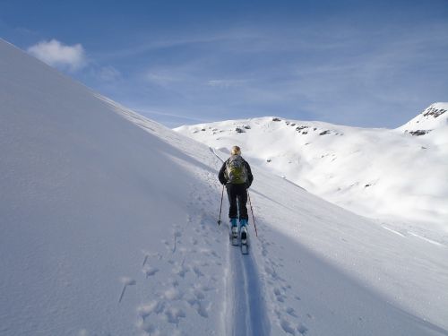 Slidinėjimas Atokioje Pakrantėje, Slidinėjimo Turizmas, Slidinėjimas, Skitouren Goers, Lauke, Žiemos Sportas, Sportas, Slidinėjimas, Val Dultimo, South Tyrol, Alpių, Peilstein