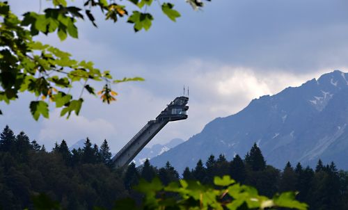 Skiflug, Kalnas, Oberstdorf, Slidinėjimo Sportas, Slidinėjimo Šuolis, Slidinėjimo Šokinėja, Allgäu, Pastatas, Betonas, Sportas, Alpių