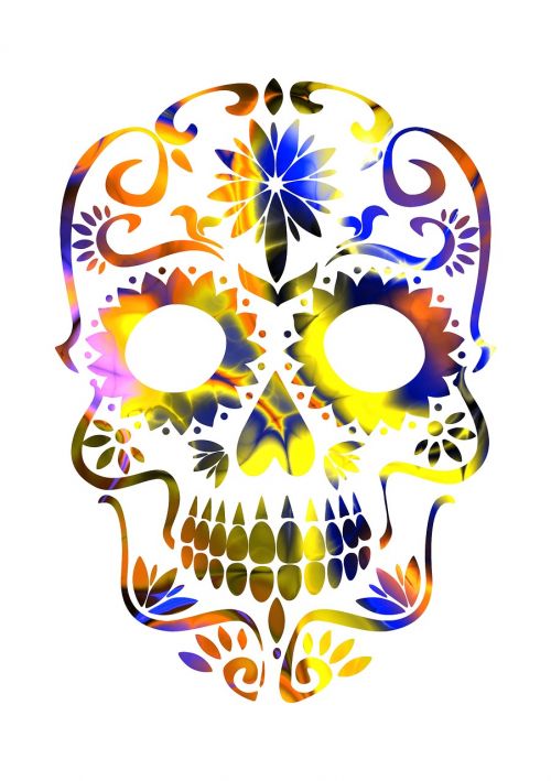 Kaukolė, Cukraus Kaukolė, Meksikietis, Meksika, Spalvinga, Tradicija, Folkloras