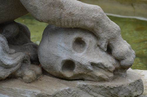 Kaukolė, Statula, Italy, Roma, Akmuo, Veidas