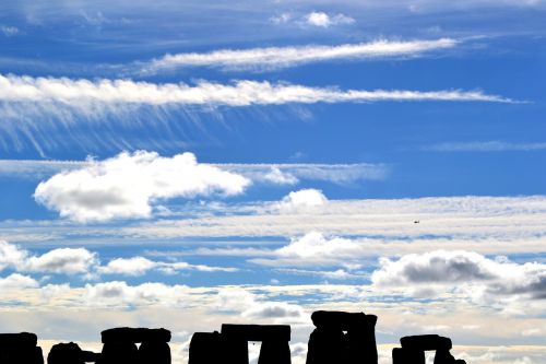 Dangus, Debesys, Vaizdas, Debesis, Gamta, Mėlynas Dangus, Panorama, Didžioji Britanija, Stonehenge, Akmenys