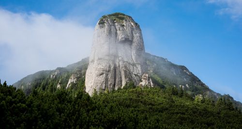 Dangus, Debesys, Medžiai, Highland, Akmenys, Gamta