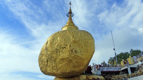 Dangus,  Architektūra,  Kelionė,  Golden Rock,  Rokas,  Mianmaras