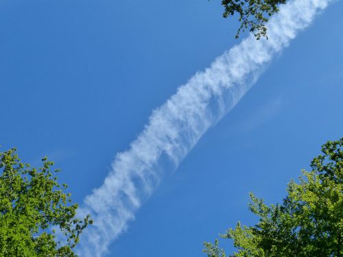 Dangus, Debesys, Mėlynas, Contrail, Orlaivis