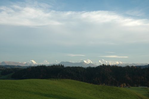 Dangus, Kalnai, Debesys, Kraštovaizdis, Alpių