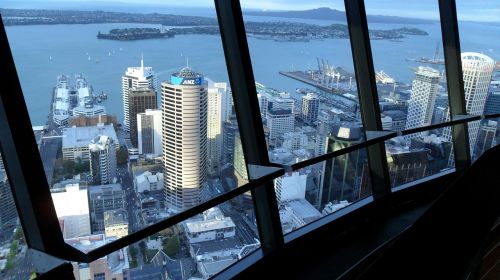 Dangaus Miesto Bokšto Vaizdas, Uostas, Naujoji Zelandija, Auckland, Panorama, Miesto Panorama, Centro, Metropolis, Scena, Aukštas, Dangoraižiai, Didmiestis, Oro Vaizdas