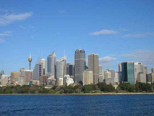Panorama, Miestas, Sidnėjus, Australia, Miesto Panorama