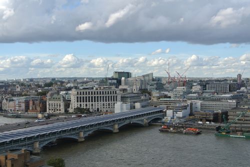 Panorama, Londonas, Thames, Tiltas
