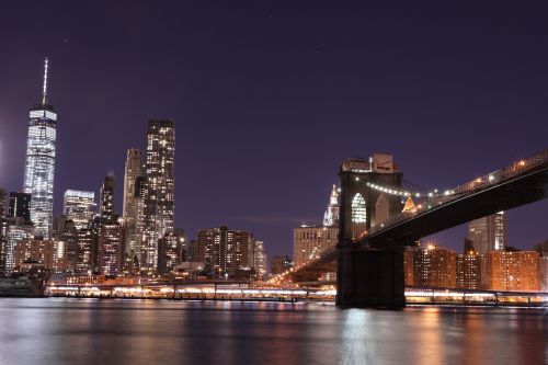 Panorama, Manhatanas, Niujorkas, Nyc, Miesto Panorama, Kraštovaizdis, Pasaulio Prekybos Centras, Brooklynas, Tiltas