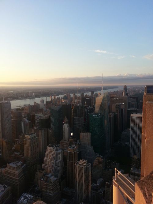 Panorama, Niujorkas, Ny, Nyc, Niujorkas, Miestas, Saulėlydis