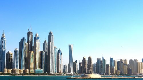 Panorama, Dubai, Dangoraižiai, Miestas, Architektūra, Bokštas