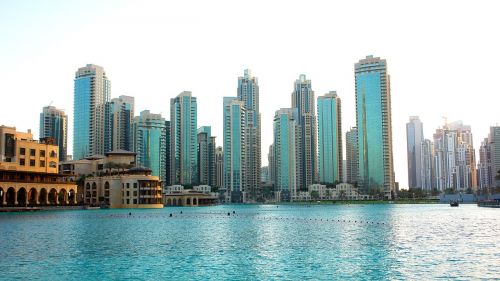 Panorama, Dubai, Dangoraižiai, Miestas, Architektūra, Bokštas, Pastatai, Burj Khalifa, Fontanas