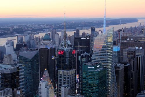 Panorama, Dangoraižis, Niujorkas, H M, Metropolis, Usa, Pastatas, Miestas, Upė, Manhatanas
