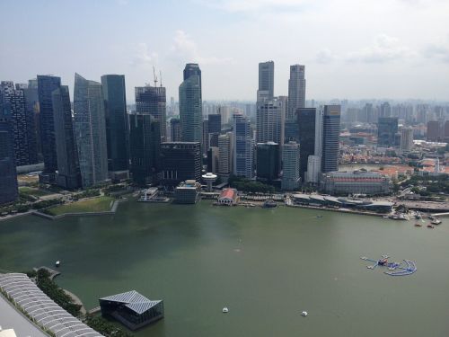 Panorama, Miestas, Singapūras, Pastatai, Dangoraižis, Statyba, Architektūra
