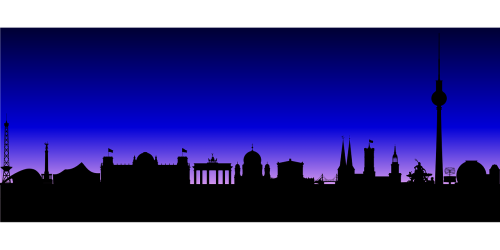 Panorama, Berlynas, Pastatai, Laikas, Naktis, Bokštai, Pastatas, Nemokama Vektorinė Grafika