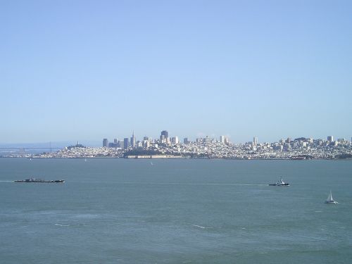 Panorama, Jūra, San Franciskas, Francisco, Kalifornija, Usa