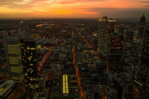 Panorama, Saulėlydis, Mėlyna Valanda, Frankfurtas