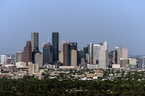 Panorama, Houstonas, Centro, Miesto Panorama, Texas, Usa, Pastatai, Architektūra, Dangus, Highrise, Miesto, Dangoraižis, Bokštai, Vaizdingas