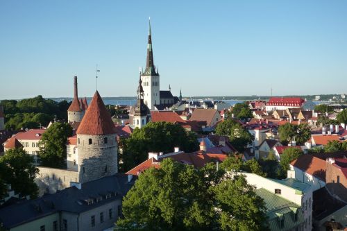 Panorama, Tallinn, Estonia, Baltijos Valstybės, Miestas, Bažnyčia, Pastatas