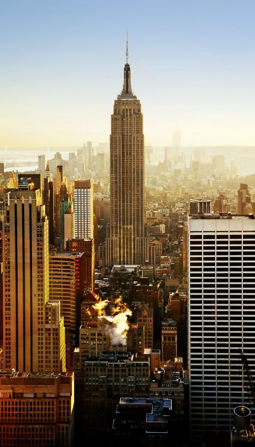 Imperijos Valstybės Pastatas, Niujorkas, Dangoraižis, Miesto Panorama, Miestas, Architektūra, Centro, Miesto Panorama