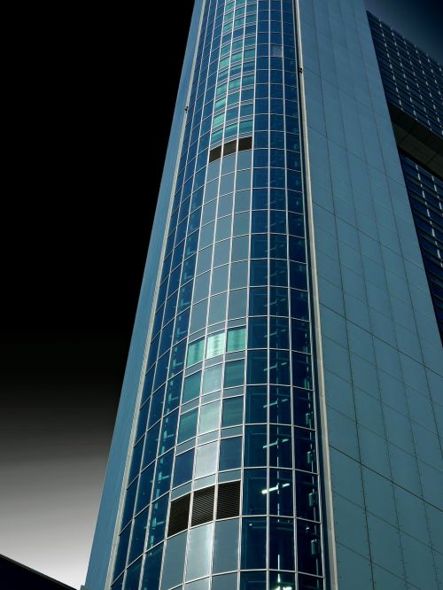 Dangoraižis, Biurų Pastatas, Frankfurtas, Architektūra, Dangoraižiai, Banko Dangoraižis, Didelis Biurų Pastatas, Centro, Stiklas, Langas, Fasadas