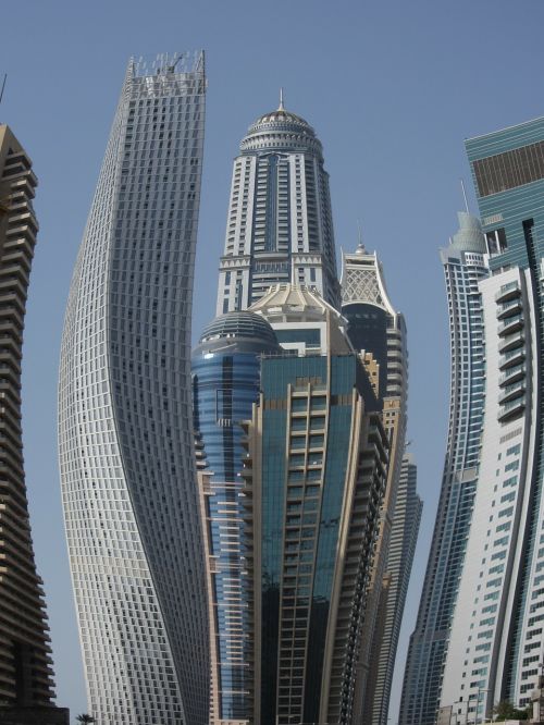 Dangoraižis, Dangus, Mėlynas, Pastatas, Dubai, Miestas, Pastatai, Linksma
