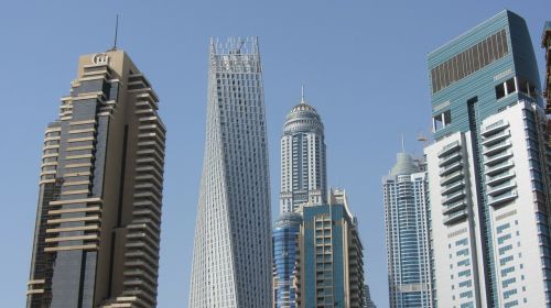 Dangoraižis, Dangus, Mėlynas, Pastatas, Dubai, Miestas, Pastatai, Architektūra
