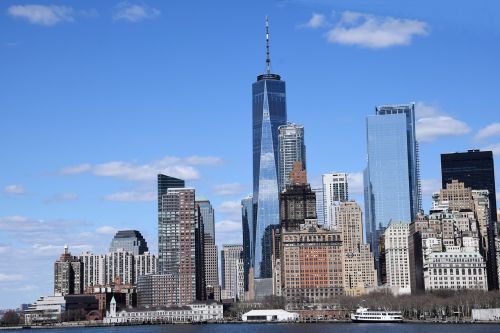 Dangoraižis,  Panorama,  Miestas,  Architektūra,  Miesto Kraštovaizdis,  Niujorkas,  Niujorkas,  Vienas Wcc,  1Wtc,  Pasaulio Prekybos Centras,  Orientyras,  Veidrodis,  Pastatas,  Amerikietis,  Be Honoraro Mokesčio