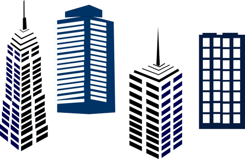 Dangoraižiai, Daugiabučiai Namai, Statyba, Architektūra, Nemokama Vektorinė Grafika