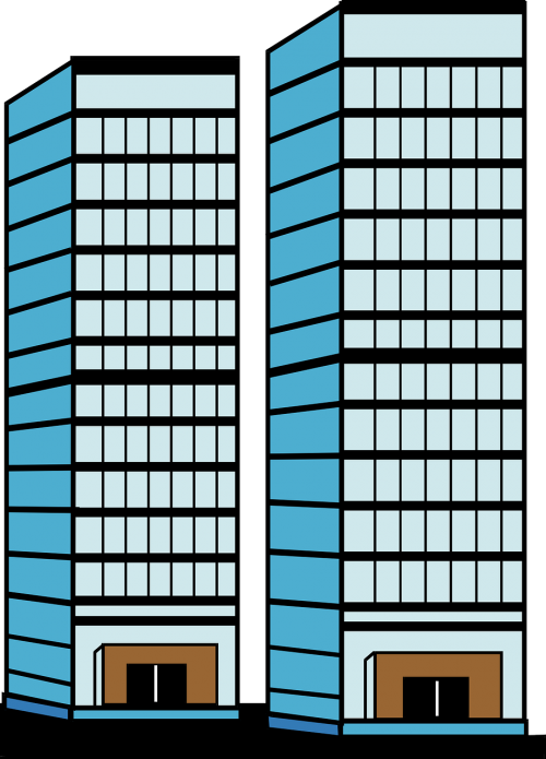 Dangoraižiai, Aukštis, Durys, Langai, Architektūra, Pastatai, Stiklas, Miesto, Miesto Panorama, Panorama, Nemokama Vektorinė Grafika