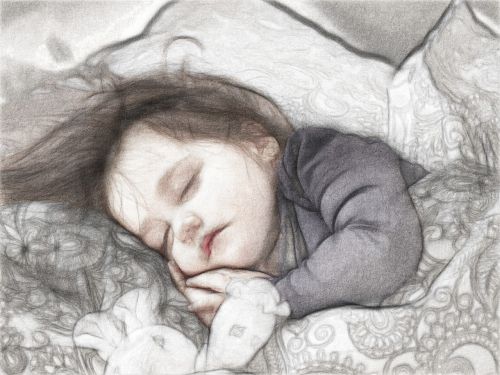Miegoti,  Žmonės,  Portretas,  Lova,  Vaikas,  Pieštukas,  Eskizas,  Berniukas,  Kūdikis,  Be Honoraro Mokesčio