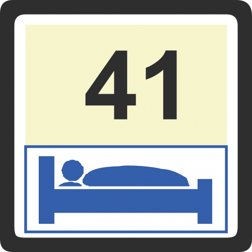 Miega, Asmuo, Numeris, Miegamasis, 41, Kambarys, Piktograma, Nemokama Vektorinė Grafika
