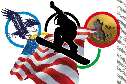 Slopestyle, Aukso Medalis, Sočis 2014, Rusija, Olimpiada, Žiemos Olimpinės Žaidynės, Varzybos, Snwowboarder, Freestyle, Šokinėti, Olimpiniai Žiedai, Grunge, Vėliava Usa, Baltasis Erelis, Žvaigždė