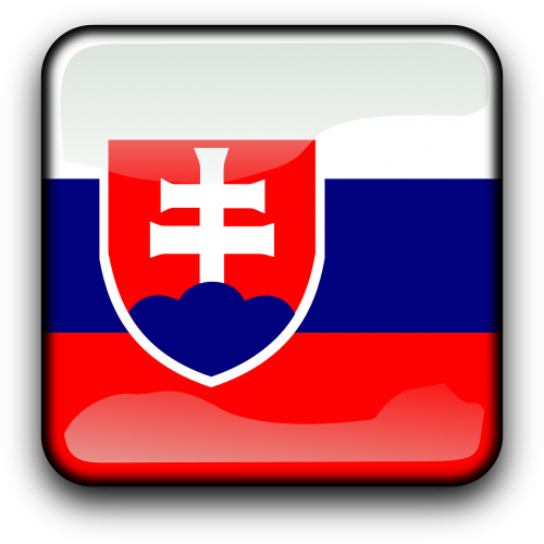 Slovakija, Vėliava, Šalis, Tautybė, Kvadratas, Mygtukas, Blizgus, Nemokama Vektorinė Grafika