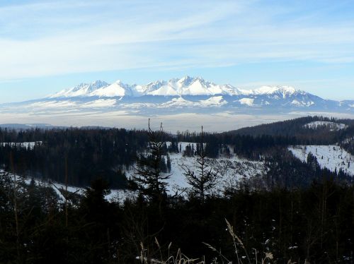 Slovakija, Vysoké Tatry, Žiema, Sniegas, Šalis, Kalnai, Levokos Kalnai