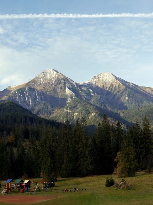Slovakija, Tatry, Akmenys, Kalnai, Ruduo, Šalis, Gamta, Dangus, Miškas, Kalnas, Belanský Tatras, Ždiarska Vidla, Varnas, Vysoké Tatry, Pieva