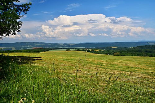 Slovakija,  Šalis,  Meadow,  Miškai,  Dangus,  Gamta