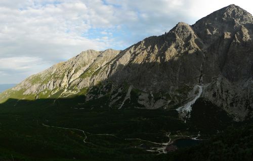 Slovakija, Vysoké Tatry, Kalnai, Žalia Kalnų Ežeras, Namelis, Kežmarský Skydas, Aukštas Tatras