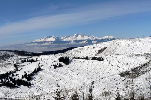 Slovakija, Vysoké Tatry, Kalnai, Sniegas, Žiema, Aukštas Tatras, Šalis