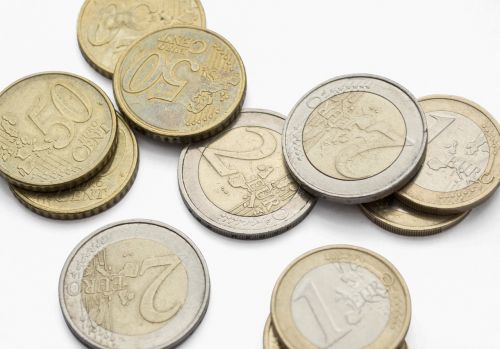 Mažas, Metaliniai Pinigai, 50 Centų, 1 Euras, 2 Eur, Moneta, Drobáky