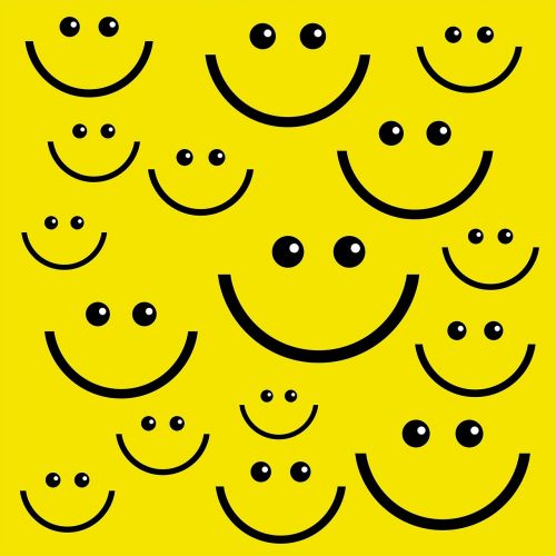 Šypsena, Šypsosi, Veidas, Laimingas, Mielas, Animacinis Filmas, Fonas, Kartojasi, Dizainas, Linksma, Laimė, Geltona