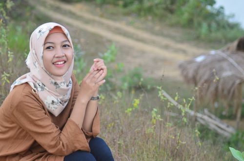 Šypsena, Hijab, Musulmonas, Moteris, Jaunas, Indonesian