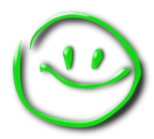 Smiley, Veidas, Žalias, Šypsena, Laimingas, Nemokama Vektorinė Grafika