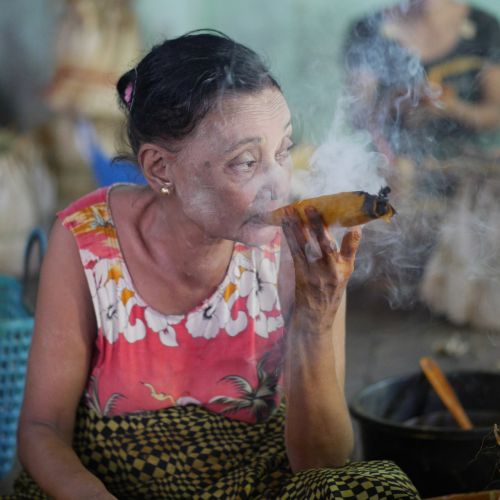 Rūkymas, Mianmaras, Tabbak, Tabbakblatt, Moteris, Raucherinas, Senas, Burma