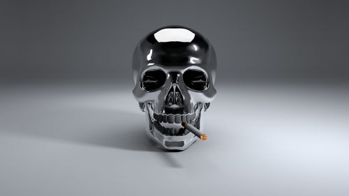 Rūkymas,  Cigarečių,  Nerūkoma,  Plaučių Vėžys,  Tabakas,  Dūmai,  Miręs,  Kaukolė,  Kaukolė Ir Skersmens Kaulai,  Kompiuterinė Grafika,  Grafika,  3D