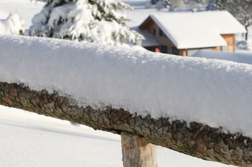 Sniegas, Žiema, Šaltas, Tvora, Sniegas Padengtas, Snowdrift