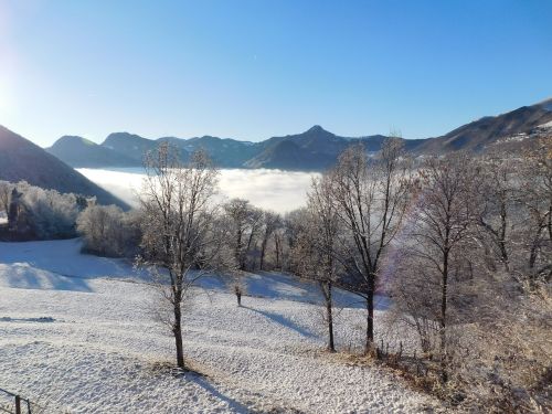 Sniegas, Kalnas, Kraštovaizdis, Žiema, Italy, Debesys